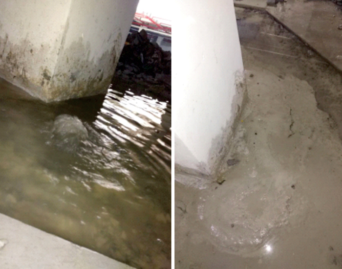 地下室涌水采用愛迪斯修補寶修復(fù)